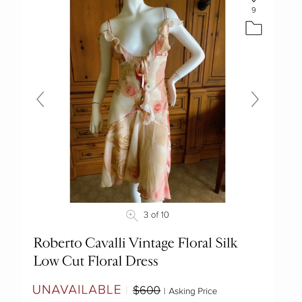 DO NOT BUY roberto cavalli silk floral dress EUC